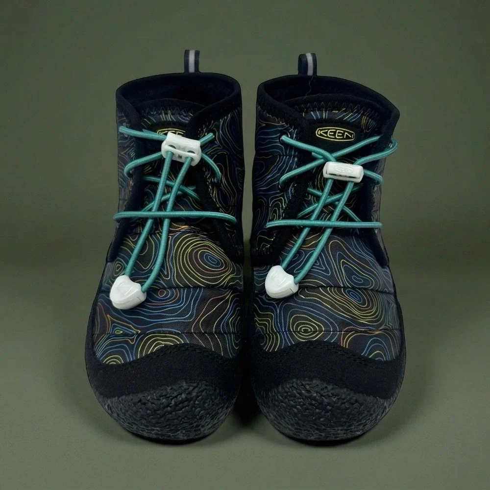 KEEN Kids Howser II Chukka WP Boots Size 13 Black Reef Waters Topo NWB